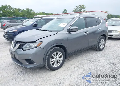 2016 Nissan Rogue Sv z USA, uszkodzony, nr VIN KNMAT2MV2GP682264
